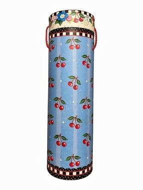 Mary Engelbert  Canister Blue & Red
